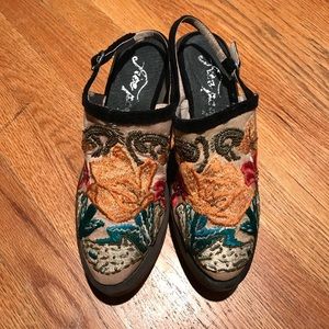 Free People Cosmic Storm Clogs in Yellow